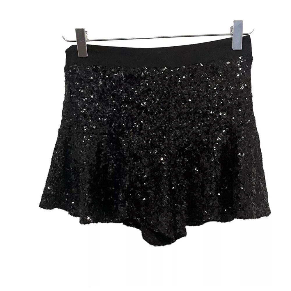 Sexy Black Sequin Covered Shorts Small Lined Hotpants Datenight Glam Hollywood